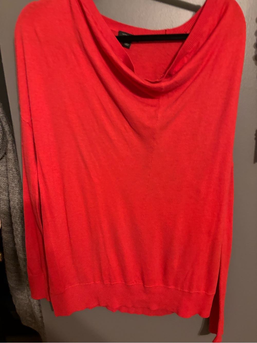Ann Taylor Bright Red Cowl Neck Sweater